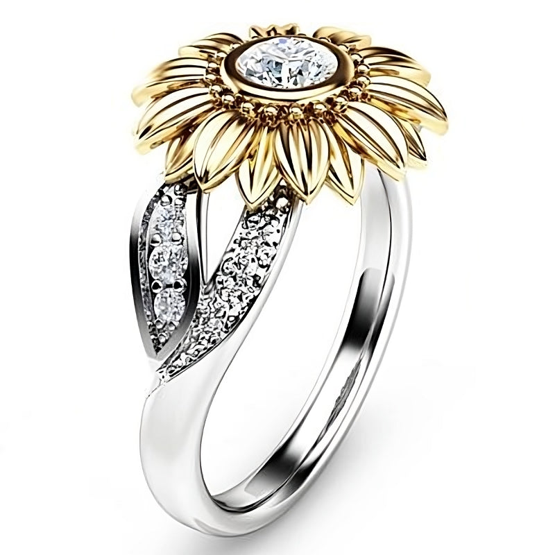 Golden Sunflower Promise Ring - VHD