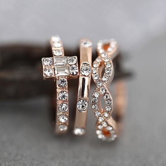 Flash Diamond Inlaid Zircon Ring, Elegant and Chic VHD