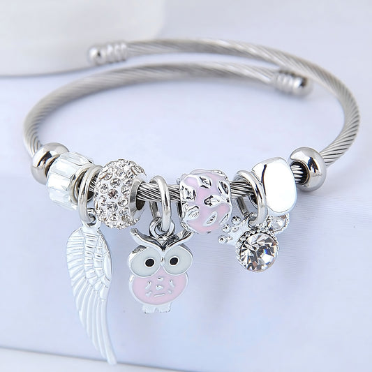 Owl Angel Wings Beaded Bracelet - VHD