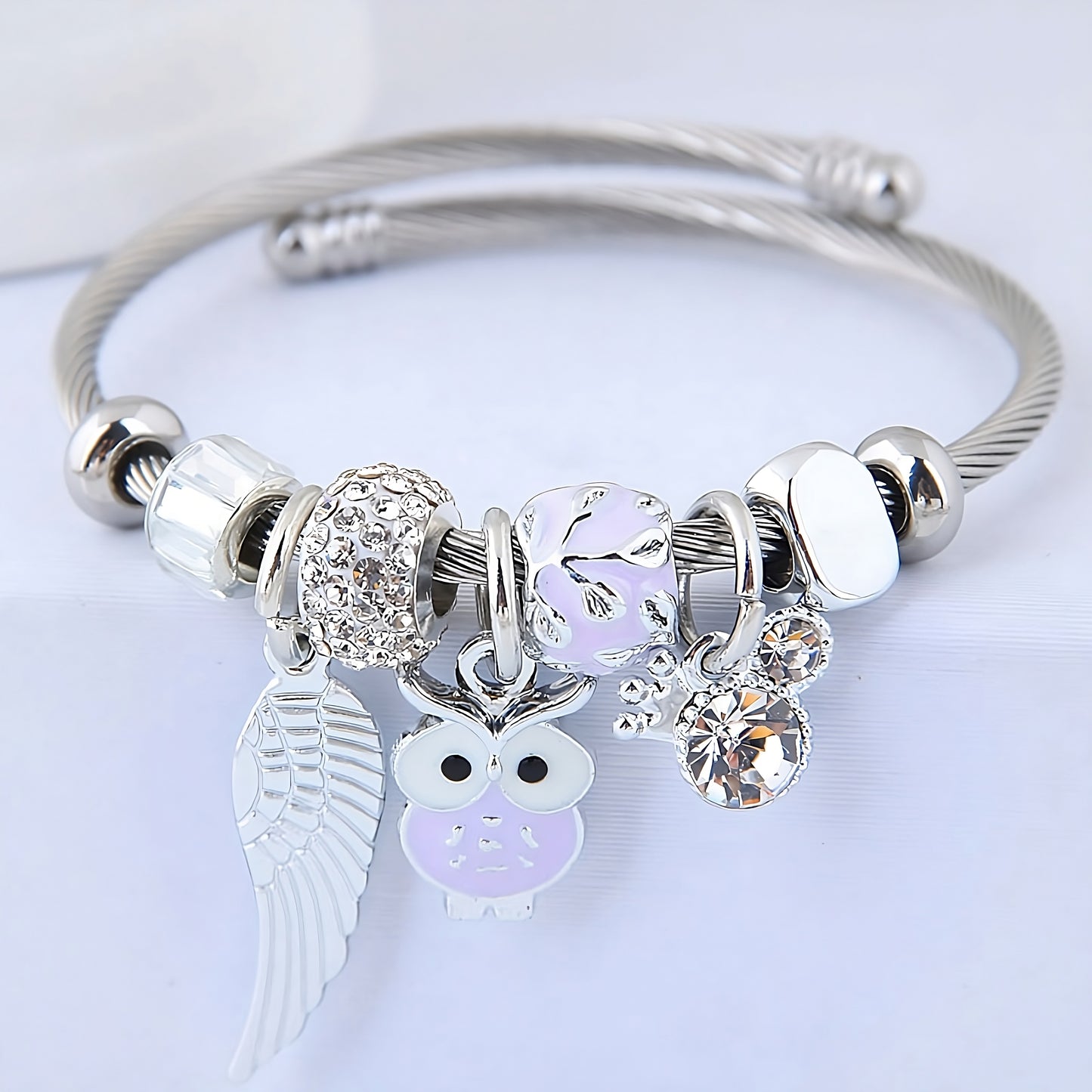 Owl Angel Wings Beaded Bracelet - VHD