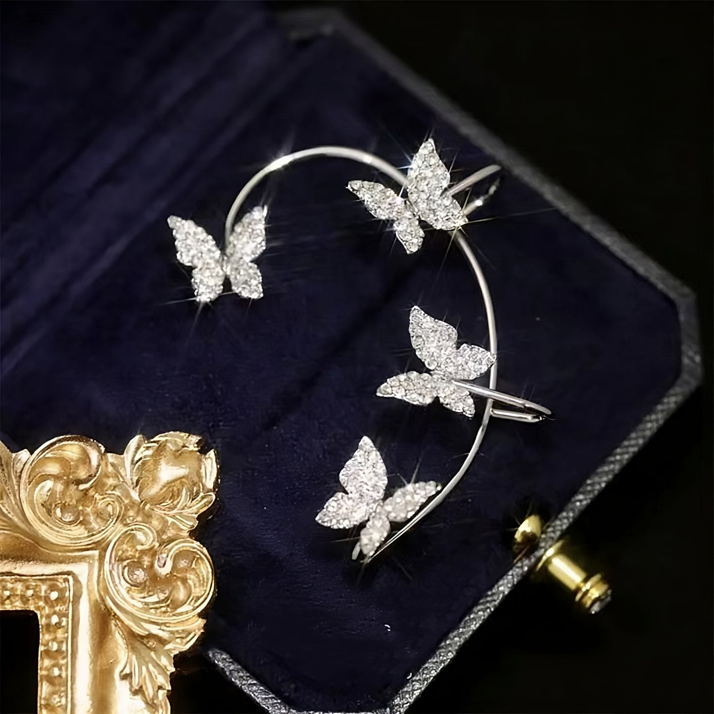 Earring Butterfly Ear Clip and Ear Hook - A Delicate and Versatile Pair - VHD